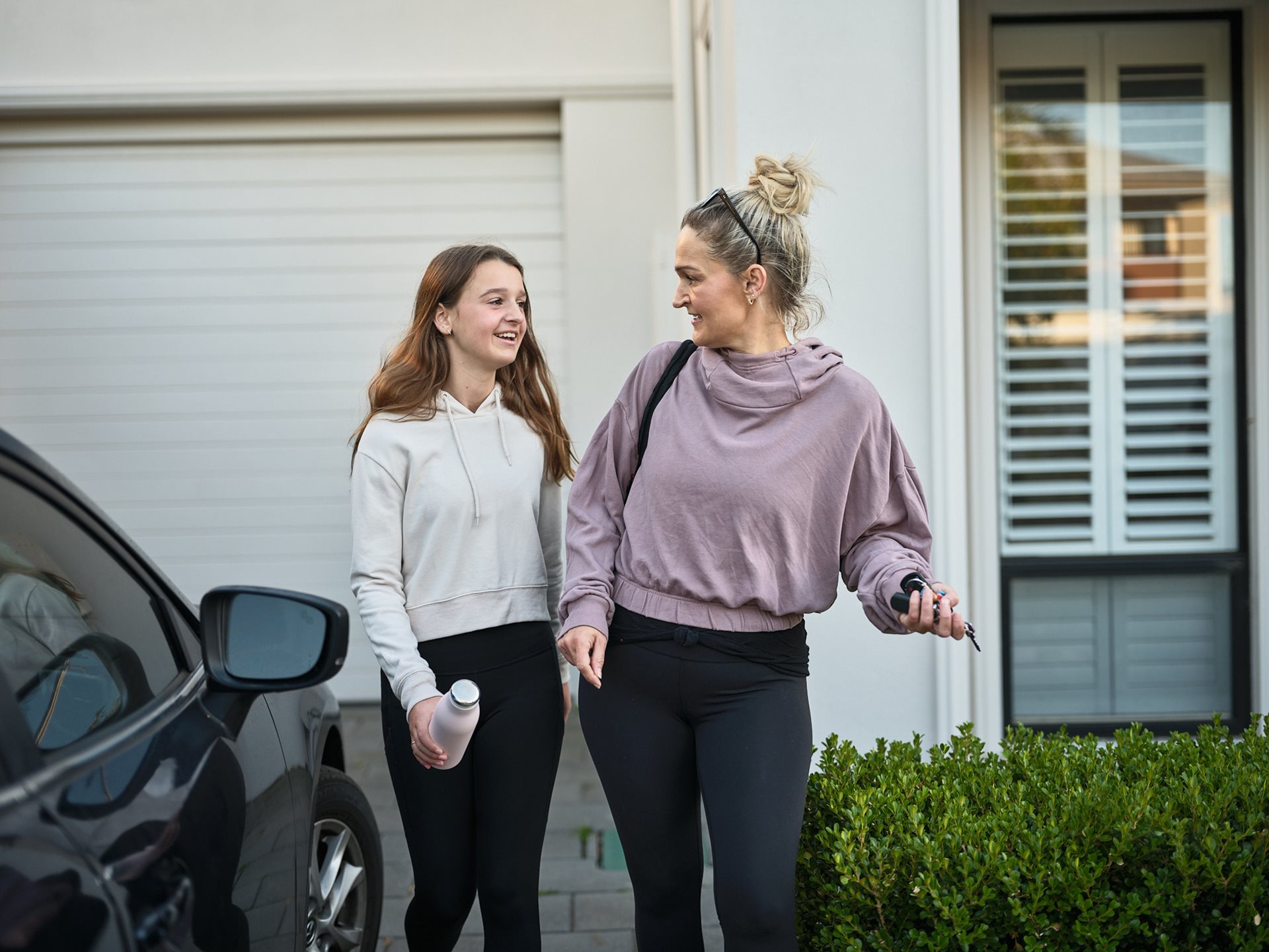 Mum and daughter leaving home